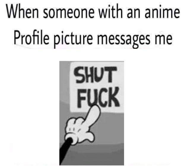 The meme is a humorous response to a person's profile picture. It features a cartoon character with a middle finger raised, and the text "SHUT UP" or "SHUT UP AND TAKE MY MONEY" is often included, but in this case, the text "SHUT UP" is replaced with "SHUT UP AND DIE IN A FIRE". The meme is a sarcastic and irreverent way to respond to someone's profile picture, implying that they are annoying or annoyingly proud of themselves.